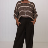 Barbara Top Choc Stripe