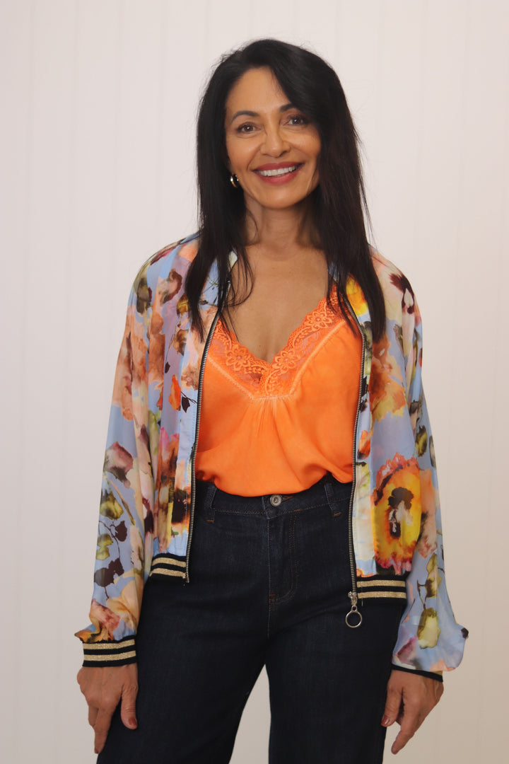 Pansy Silk Bomber