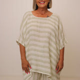 Luna Woven Top Stripe