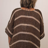 Barbara Top Choc Stripe