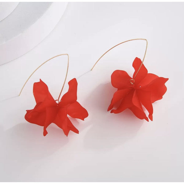 Resin Petals on Gold Hooks