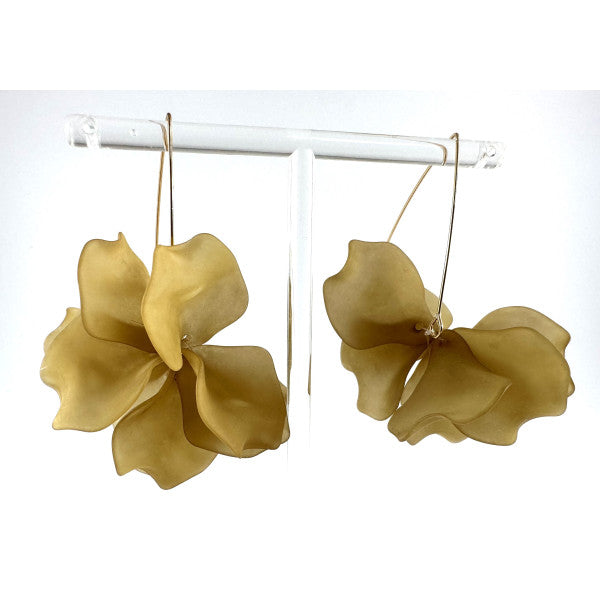 Resin Petals on Gold Hooks