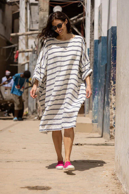 Newport Dress Stripe Sweet Charlotte Studio Newport Dress Stripe Sweet Charlotte Studio