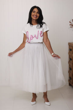 Tulle Skirt White