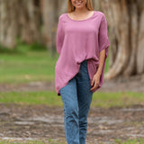 Katie Drape Top Mauve