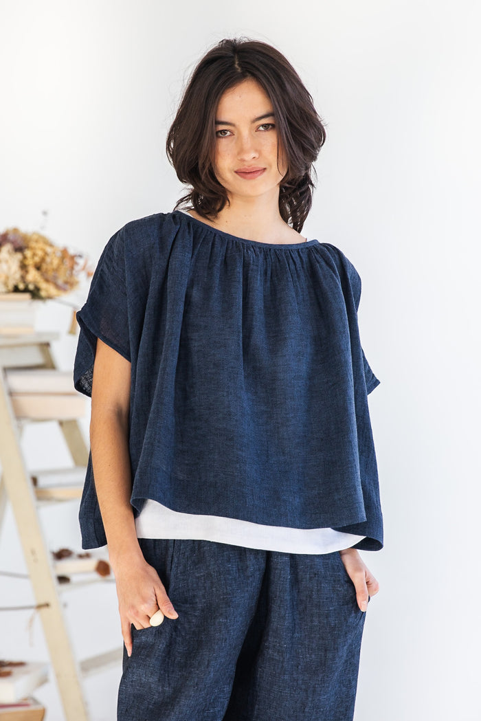 Poppy Top Guaze Linen