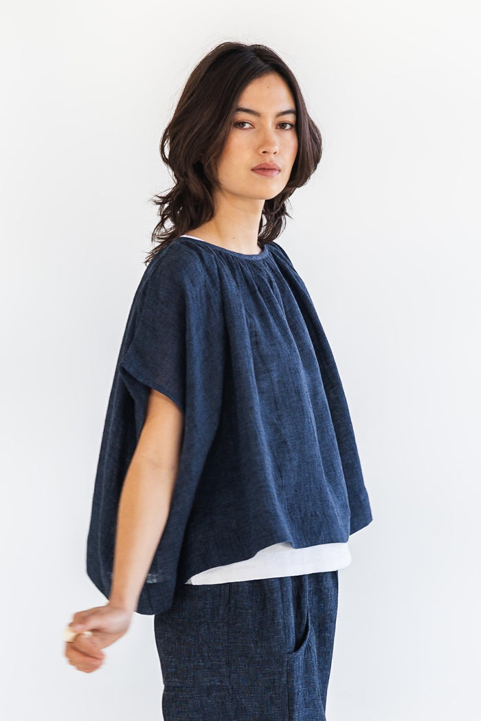 Poppy Top Guaze Linen