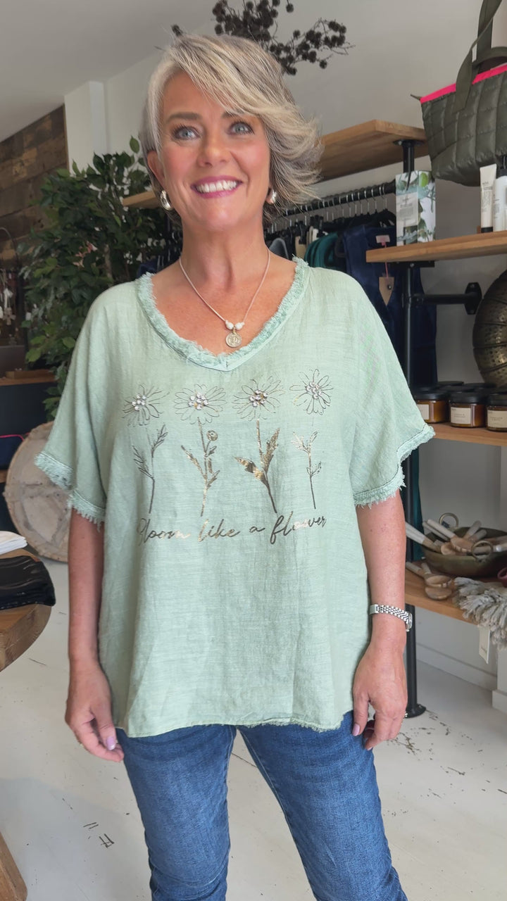 Bloom Linen Tee