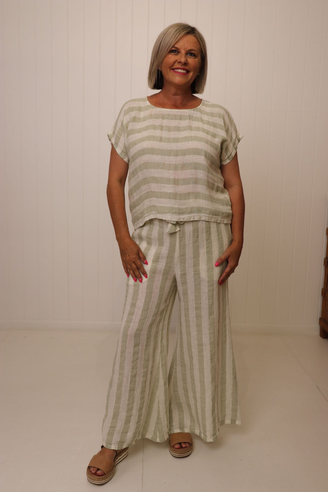 Alessa Woven Pants Stripe