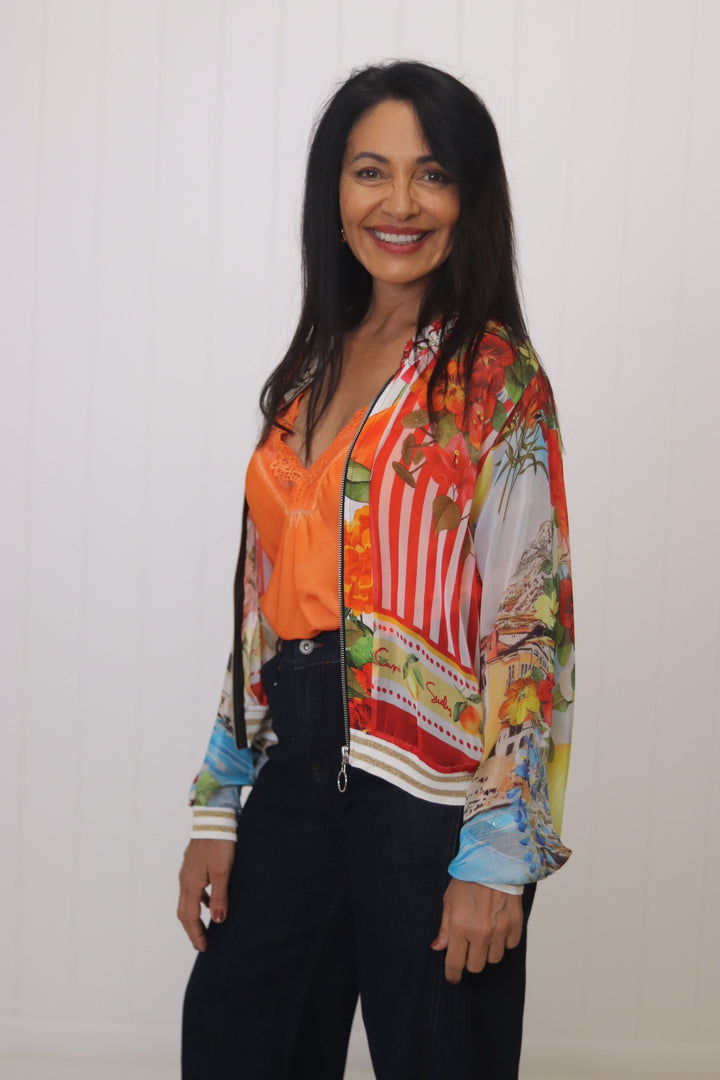 Amalfi Silk Bomber