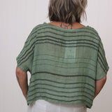 Tuscan Top Grey Stripe