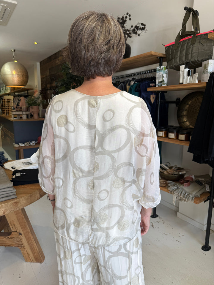Shona Silk Top Circles