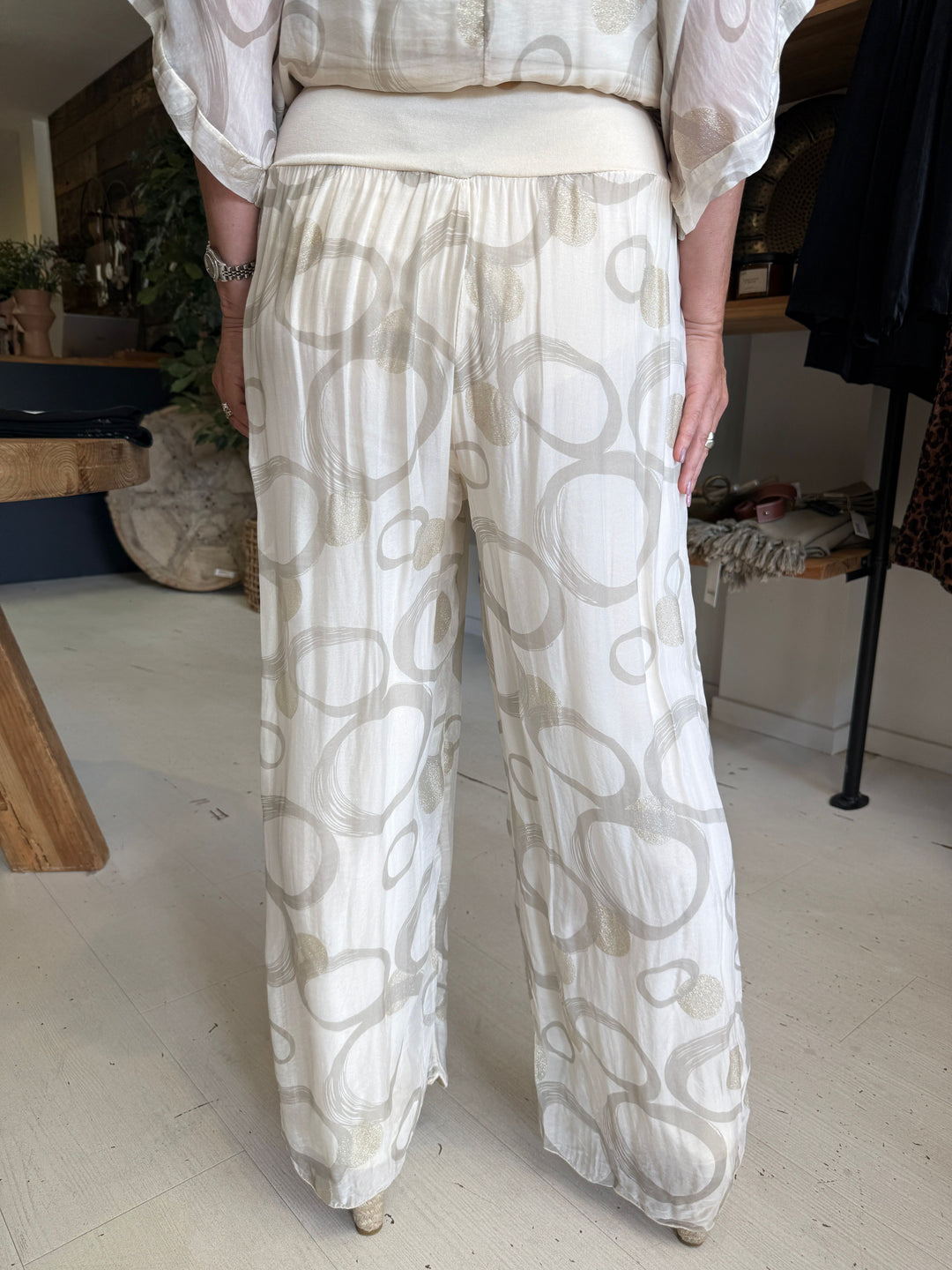 Zali Silk Pant Circles