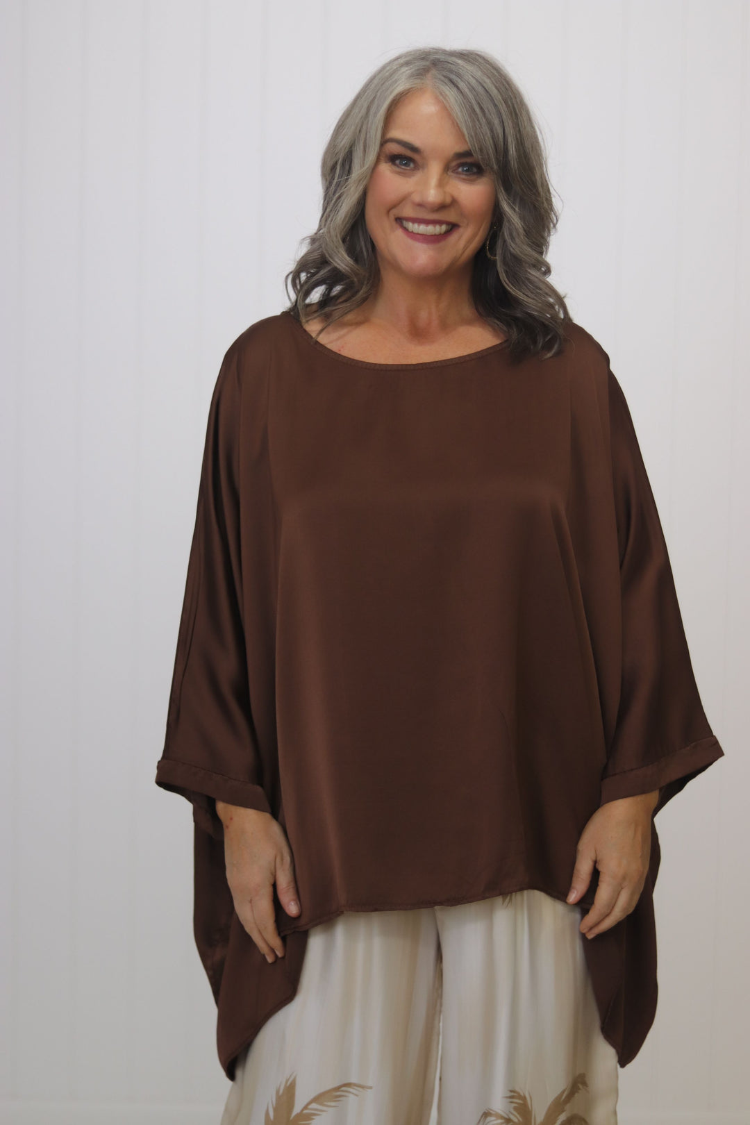 Portofino Batwing Silk Top