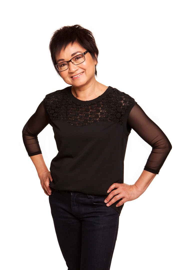 Sleevees Black 3/4 Mesh