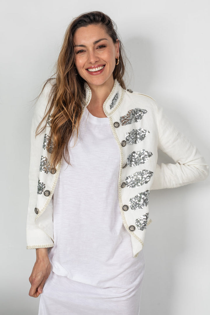 Military Jacket - Milk White