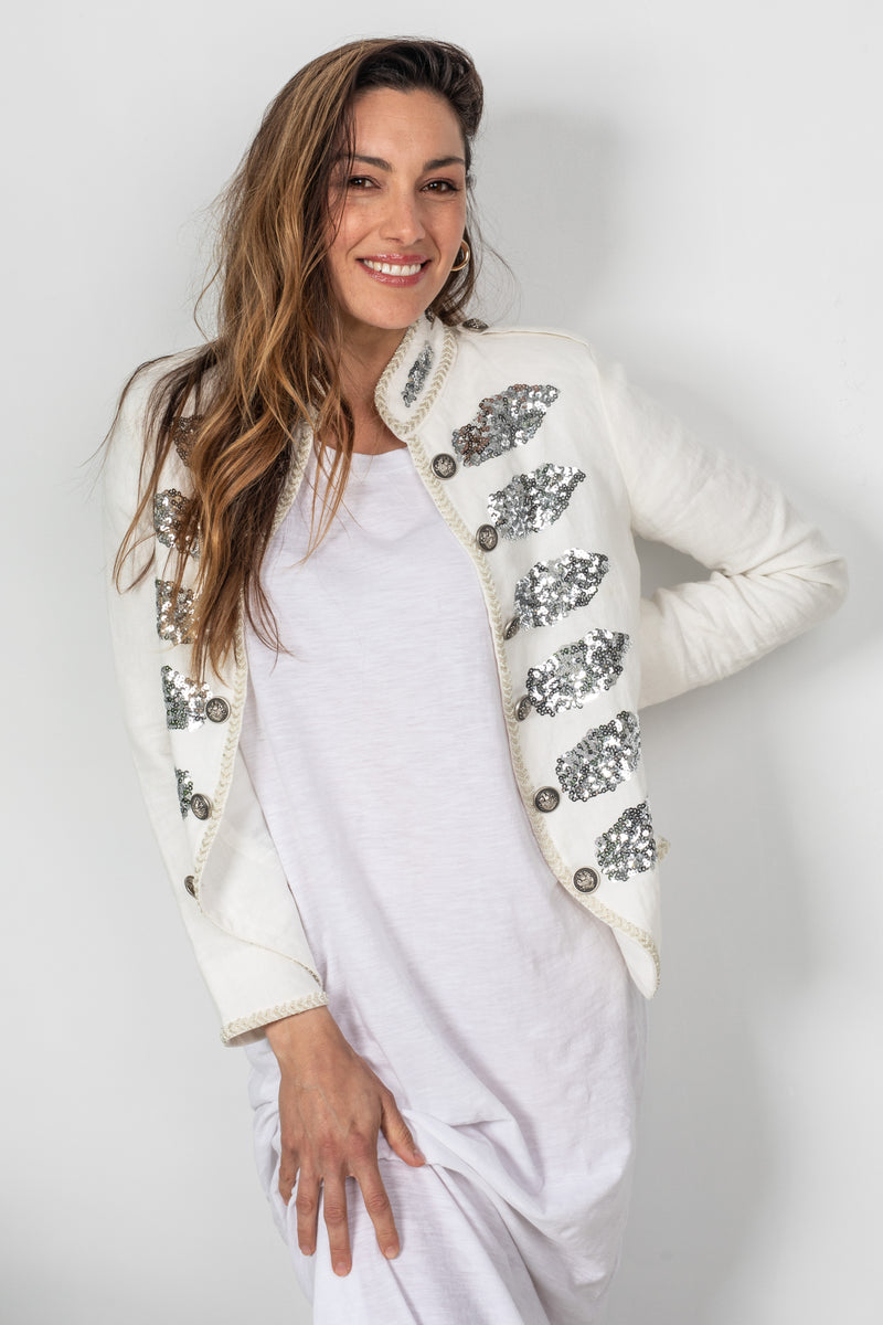 Military Jacket - Milk White