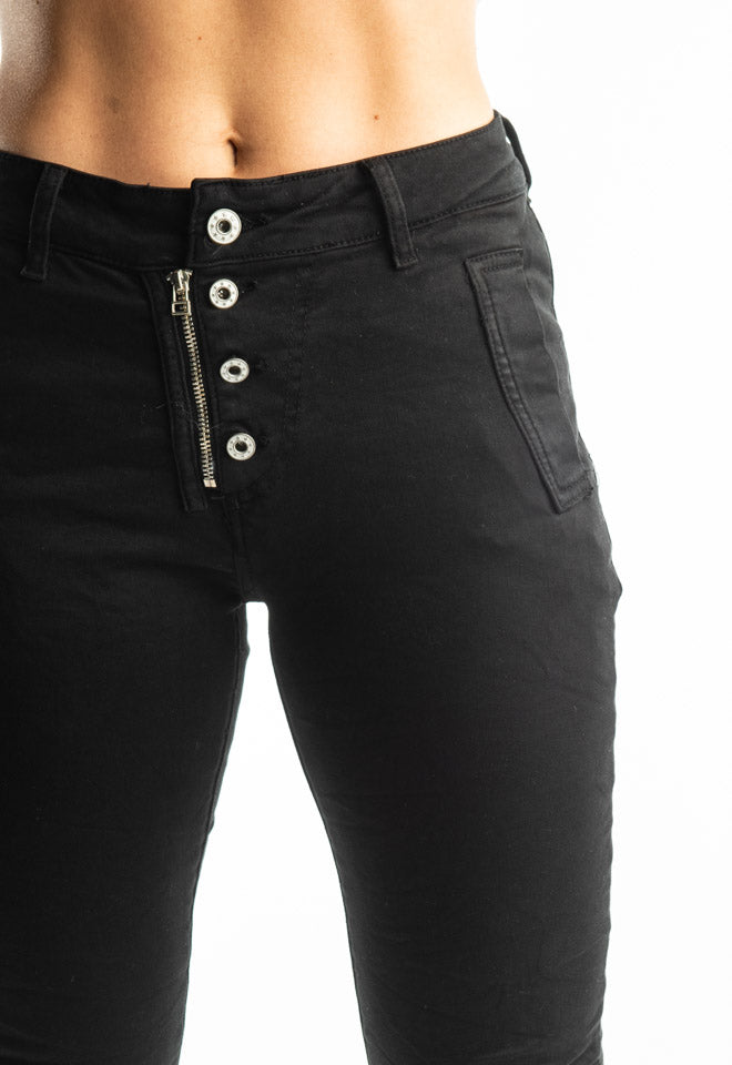 Button Jean Black