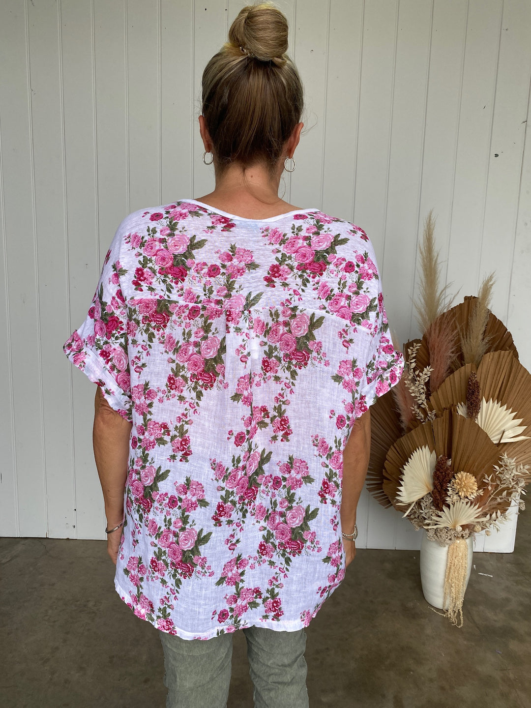 Linen Tee Grande Floral