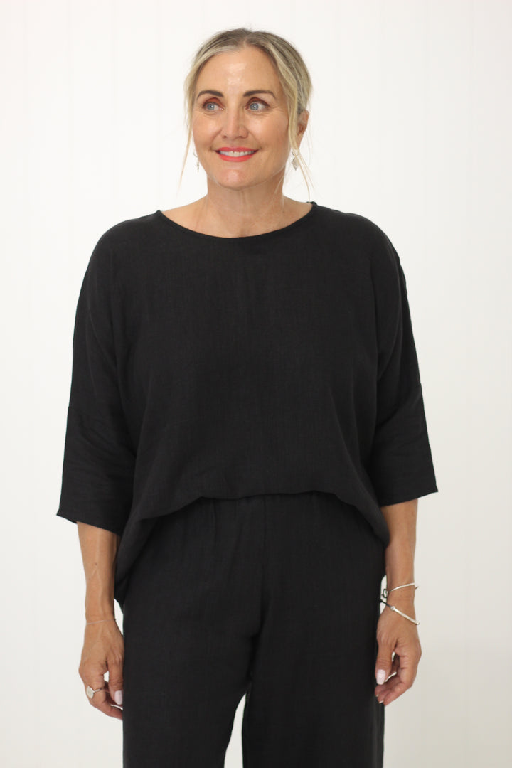 Hinley Top Sleeved Onyx