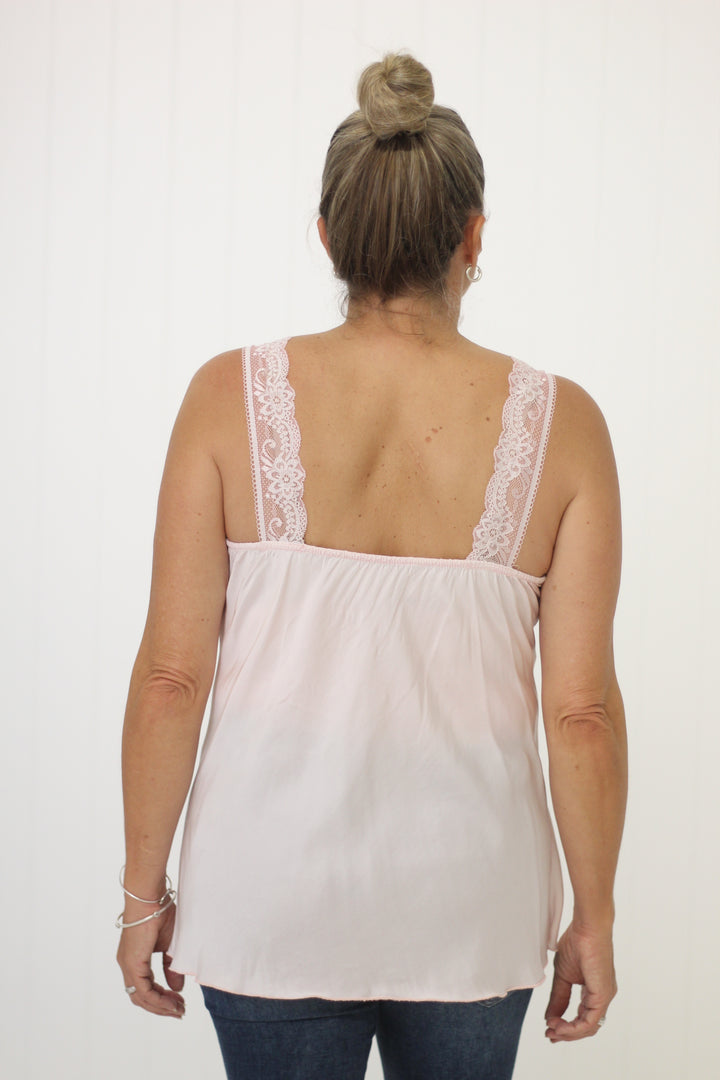 Noemi Lace Cami Pink
