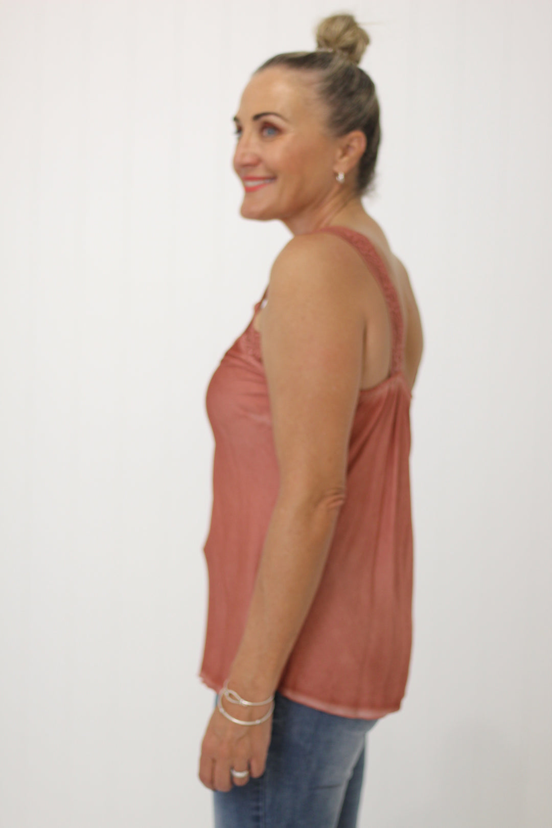 Noemi Lace Cami Peach