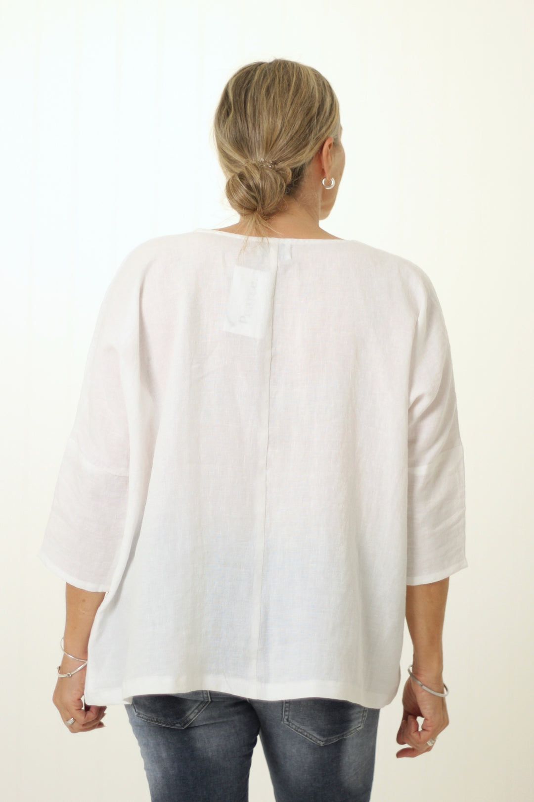 HINLEY TOP SLEEVED WHITE