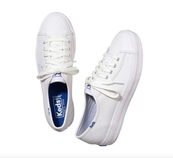 Triple Kick Leather Sneaker White Sweet Charlotte Studio