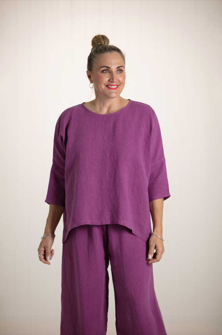 HINLEY TOP SLEEVED BERRY
