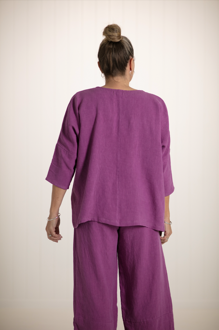 HINLEY TOP SLEEVED BERRY