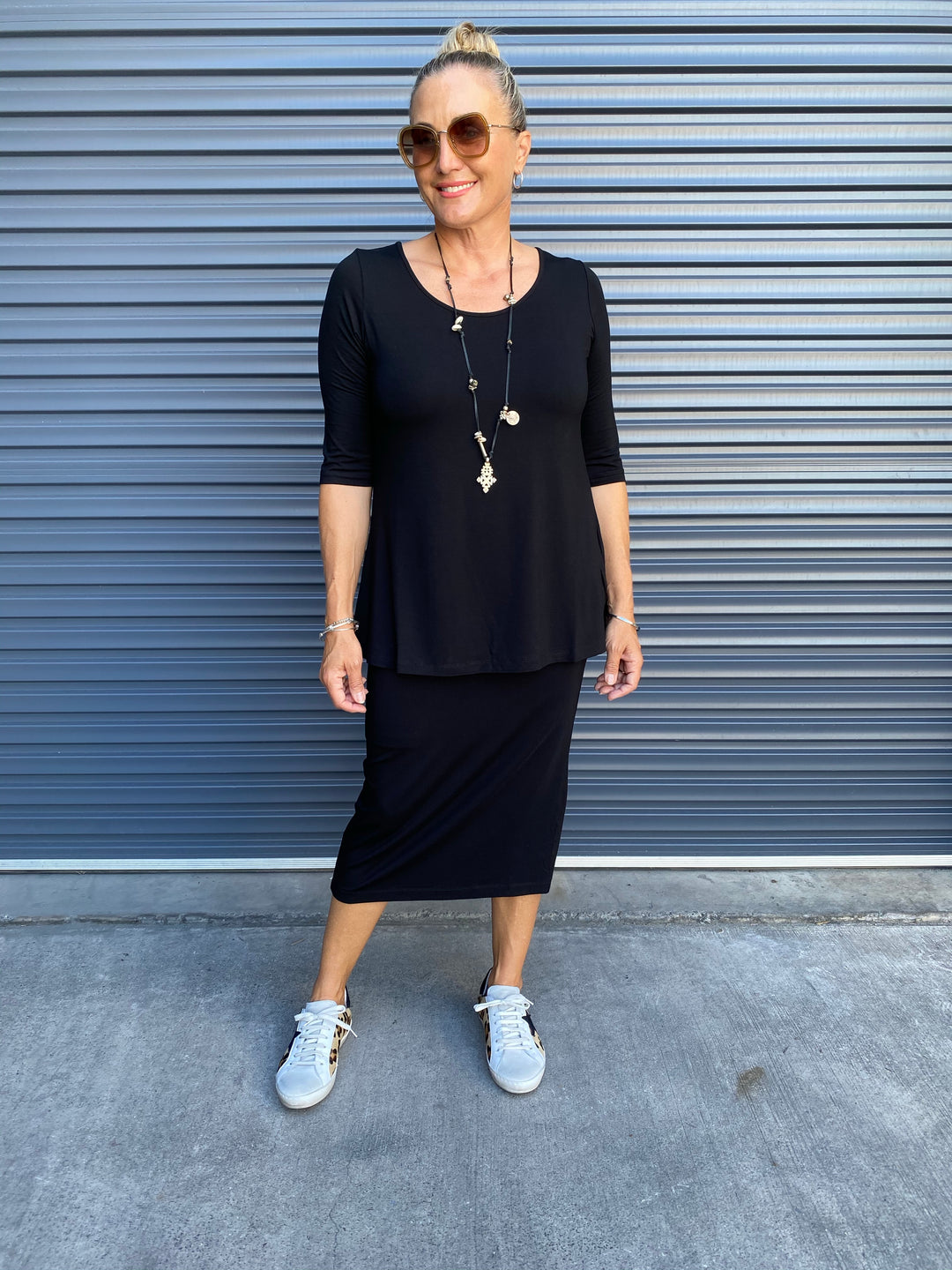 Long Whitney Tube Skirt Black