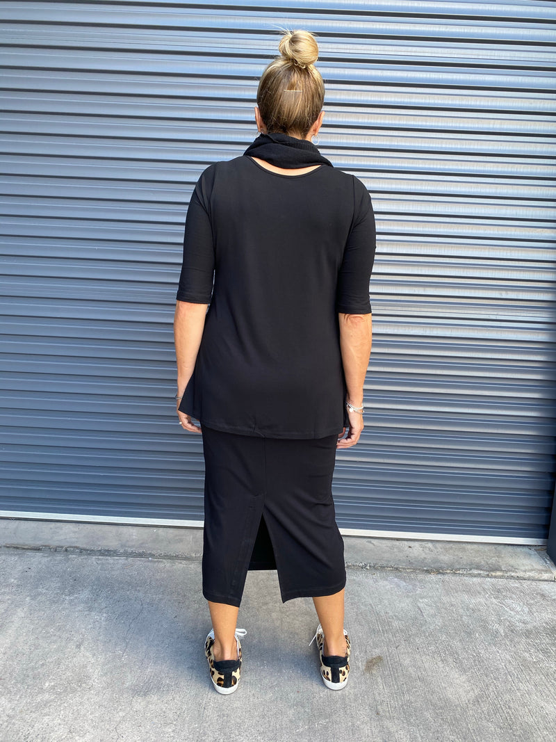 Long Whitney Tube Skirt Black